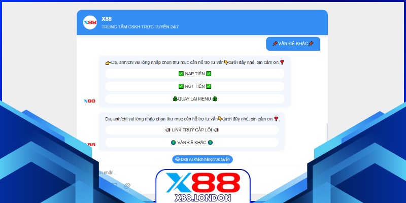 Liên Hệ X88 - 24/7 Luôn Nhiệt Tình Hỗ Trợ Thượng Đế Tổng đài liên hệ X88 hỗ trợ trực tuyến 24/7